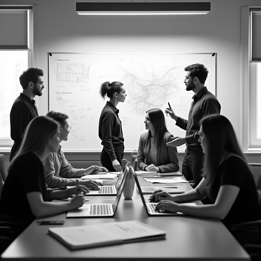 Team bei der strategischen Planung